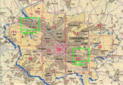 Karte von Osnabr&uuml;ck